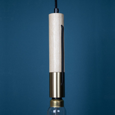 Suspension design modèle tempo bois et laiton