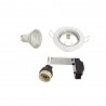 Lot de 5 Spots Encastrés Metal Blanc - ORIENTABLE - Ampoule LED GU10 incluses - cons. 5W (eq. 50W) - 345 lumens - Blanc neutre