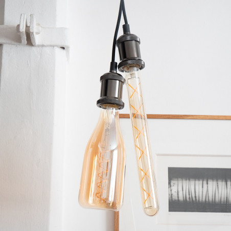 Ampoule LED déco Bouteille au verre ambré, culot E27, 4W cons. (30W eq.), 350 lumens, lumière blanc chaud