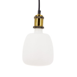 Ampoule LED déco éclairante MUG Opaline au verre lacté, culot E27, 8W cons. (60W eq.), 806 lumens, lumière blanc neutre