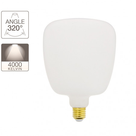 Ampoule LED déco éclairante MUG Opaline au verre lacté, culot E27, 8W cons. (60W eq.), 806 lumens, lumière blanc neutre