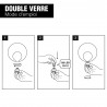 Ampoule LED déco, double verre, forme de globe, culot E27, blanc neutre, forme allongée