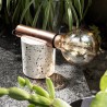 Lampe à poser ÉCLIPSE en terrazzo & métal cuivré, culot E27