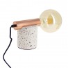 Lampe à poser ÉCLIPSE en terrazzo & métal cuivré, culot E27