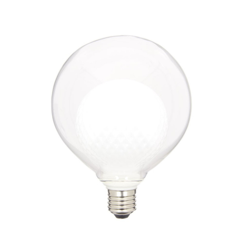Ampoule Déco LED, Double verre Blanc, G125, culot E27, 3W cons. 2700K Blanc Chaud
