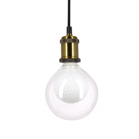 Ampoule Déco LED, Double verre Blanc, G125, culot E27, 3W cons. 2700K Blanc Chaud