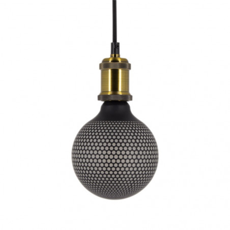 Ampoule Déco LED Filament, Aspect Point Noir, G125, culot E27, 4W cons. 2700K Blanc Chaud