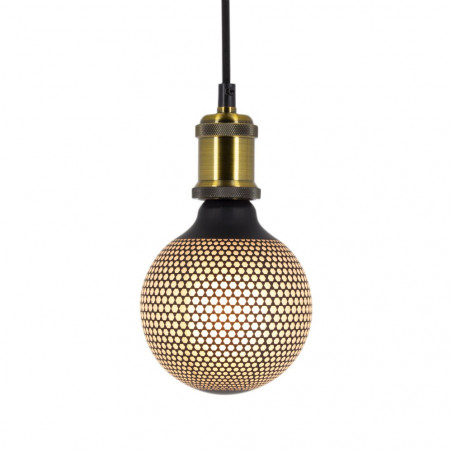 Ampoule Déco LED Filament, Aspect Point Noir, G125, culot E27, 4W cons. 2700K Blanc Chaud