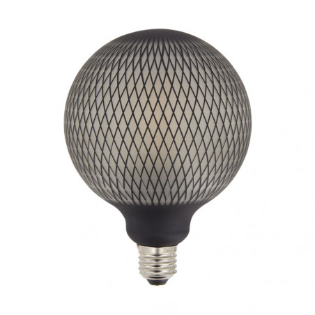Ampoule Déco LED Filament, Aspect Filet Noir, G125, culot E27, 4W cons. 2700K Blanc Chaud