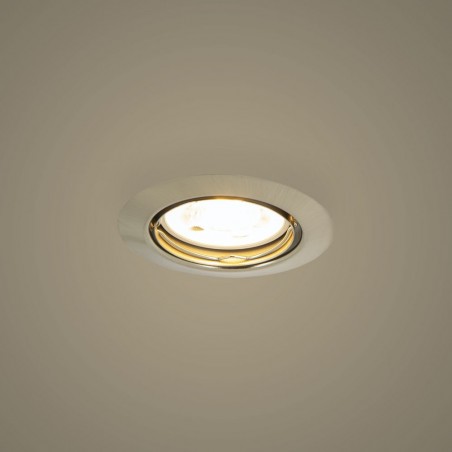 Ampoule LED connectée KOZii, éclairage blancs + couleurs, GU10 Spot encastrable aluminium brossé orientable 5W