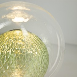 Ampoule Déco LED, Double verre Vert, G125, culot E27, 4W cons. 2700K Blanc Chaud