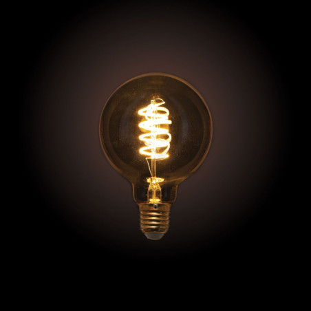 Ampoule LED (G95) / Vintage, culot E27, 4W cons. (28W eq.), 300 lumens, lumière blanc chaud