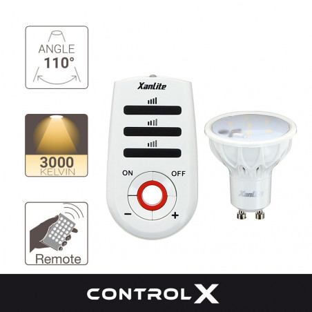 Ampoule LED spot, culot GU10, 3,4W cons. (35W eq.), lumière blanc chaud