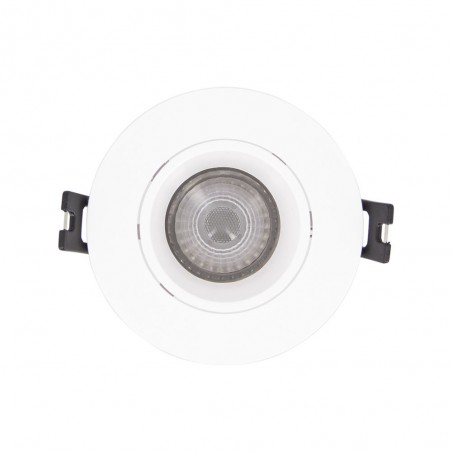 Spot GU10 50W 2700K Rond orientable Blanc IP20