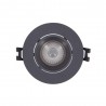 Spot GU10 50W 2700K Rond orientable Noir IP20
