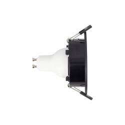 Spot GU10 50W 2700K Rond orientable Noir IP20