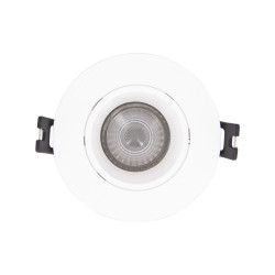 Lot 3 Spots GU10 50W 2700K Rond orientable Blanc IP20