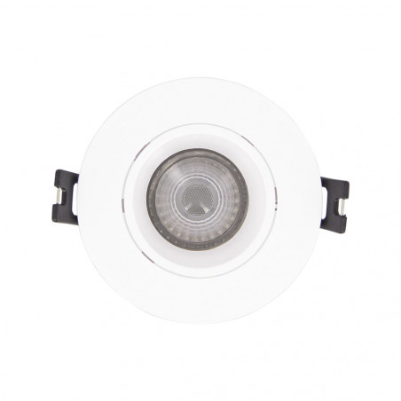 Lot 3 Spots GU10 50W 2700K Rond orientable Blanc IP20