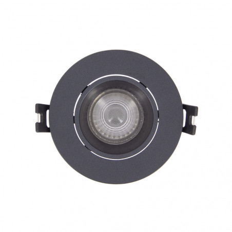 Lot 3 Spots GU10 50W 2700K Rond orientable Noir IP20