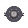 Lot 3 Spots GU10 50W 2700K Rond orientable Noir IP20