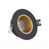 Lot 3 Spots GU10 50W 2700K Rond orientable Noir et or IP20