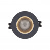 Lot 3 Spots GU10 50W 2700K Rond orientable Noir et or IP20