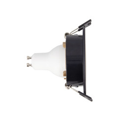 Lot 3 Spots GU10 50W 2700K Rond orientable Noir et or IP20