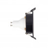 Lot 3 Spots GU10 50W 2700K Rond orientable Noir et or IP20