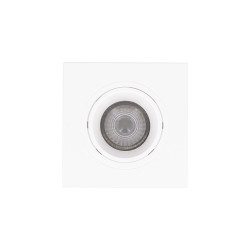 Lot 3 Spots GU10 50W 2700K Carré orientable Blanc IP20