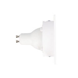 Lot 3 Spots GU10 50W 2700K Carré orientable Blanc IP20