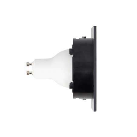 Lot 3 Spots GU10 50W 2700K Carré orientable Noir IP20