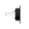 Lot 3 Spots GU10 50W 2700K Carré orientable Noir IP20