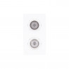 Spot 2 têtes GU10 50W 2700K Carré orientable Blanc IP20
