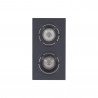 Spot 2 têtes GU10 50W 2700K Carré orientable Noir IP20
