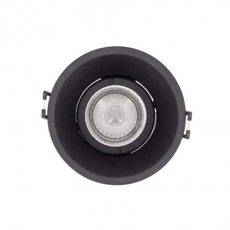 Spot GU10 50W 2700K Rond profond Noir IP20