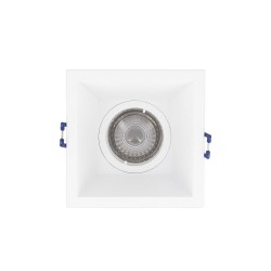 Spot GU10 50W 2700K Carré profond Blanc IP20