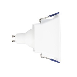 Spot GU10 50W 2700K Carré profond Blanc IP20