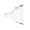 Spot GU10 50W 2700K Carré profond Blanc IP20