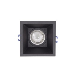 Spot GU10 50W 2700K Carré profond Noir IP20