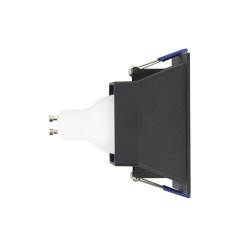 Spot GU10 50W 2700K Carré profond Noir IP20