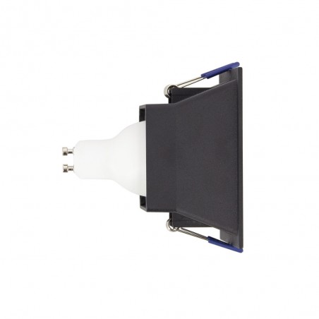 Spot GU10 50W 2700K Carré profond Noir IP20
