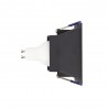 Spot GU10 50W 2700K Carré profond Noir IP20