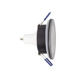 Spot GU10 50W 4000K Rond Noir IP44