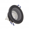 Lot 3 Spots GU10 50W 4000K Rond Noir IP44