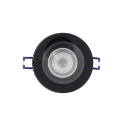 Lot 3 Spots GU10 50W 4000K Rond Noir IP44