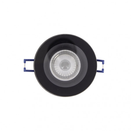 Lot 3 Spots GU10 50W 4000K Rond Noir IP44