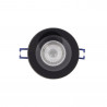 Lot 3 Spots GU10 50W 4000K Rond Noir IP44