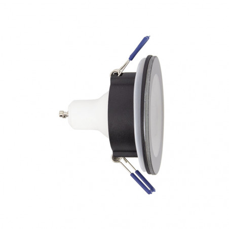 Lot 3 Spots GU10 50W 4000K Rond Noir IP44