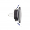 Lot 3 Spots GU10 50W 4000K Rond Noir IP44