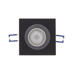 Spot GU10 50W 4000K Carré Noir IP44